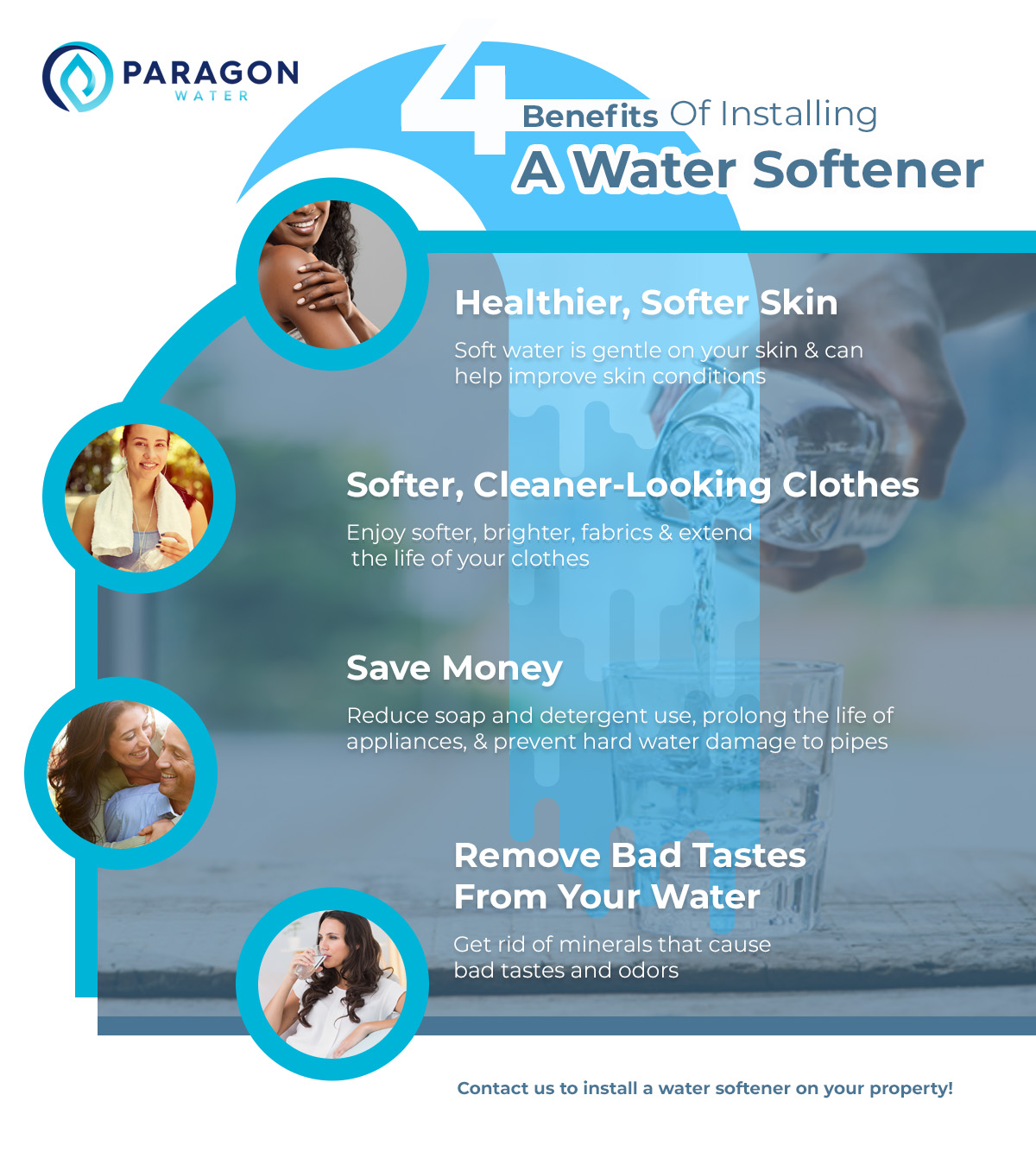 Big benefits of water softener installation, by T and T Well Points  Saratoga NY